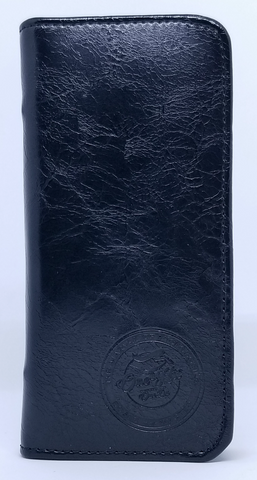 Image of OneHitOneDa Embossed Black Leather DaGoBag Odor Blocking Wallet for Legal Hemp CBD