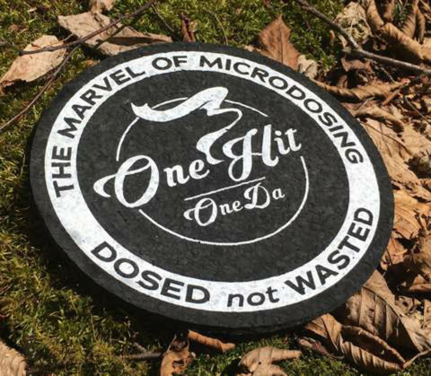 Image of Recycled Neoprene OneHitOneDa Coaster - 8"